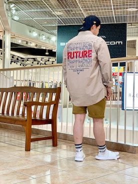 「AVIREX（アヴィレックス）のアイテム（サンダル）」を使った、kikuさん（メンズ・160cm）の夏コーディネート