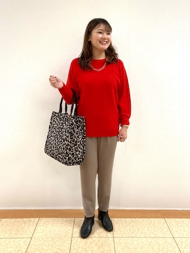 「毛玉になりにくいニット」｜saeさん（レディース・159cm）の冬コーディネート