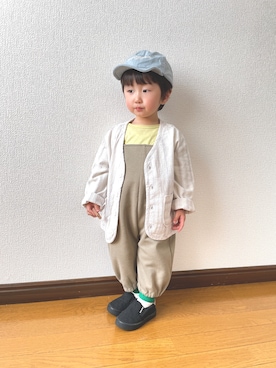 「ごきげんウィーク」｜「アイテム（スリッポン）」を使った、Haakunさん（キッズ・80cm）の春コーディネート