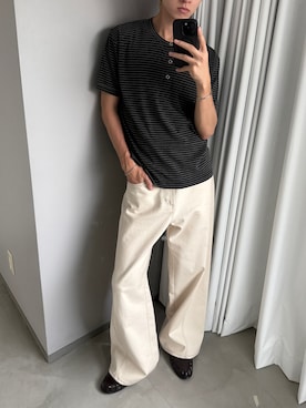 「Adoon plain（アドーンプレーン）のアイテム」を使った、hikaruさん（メンズ・173cm）の夏コーディネート