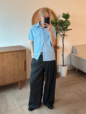 「Adoon plain（アドーンプレーン）のアイテム」を使った、hikaruさん（メンズ・173cm）の春コーディネート