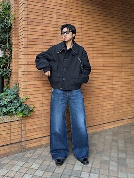 「アイテム（ローファー）」を使った、hikaruさん（メンズ・173cm）の冬コーディネート