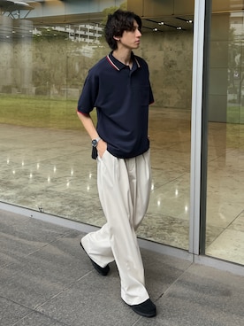 「アイテム（モカシン/デッキシューズ）」を使った、hikaruさん（メンズ・173cm・20代）の夏コーディネート