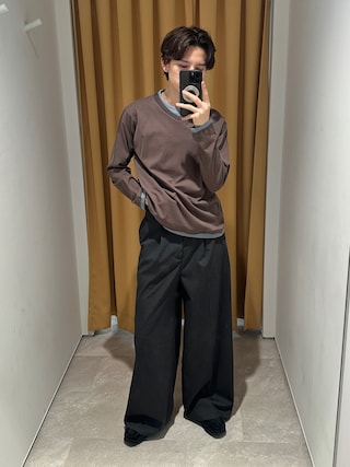 「Adoon plain（アドーンプレーン）の1-Tuck Center Press Straight Slacks / 1タックアソートセンタープレスストレートスラックス（スラックス）」を使った、hikaruさん（メンズ・173cm）の春コーディネート