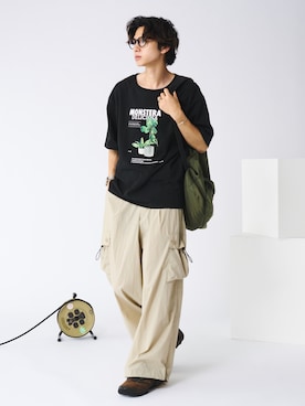 「Adoon plain（アドーンプレーン）のアイテム（パンツ）」を使った、hikaruさん（メンズ・173cm・20代）の夏コーディネート