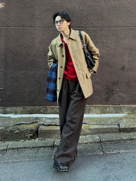 「アイテム（ハンドバッグ）」を使った、hikaruさん（メンズ・173cm・20代）の秋コーディネート