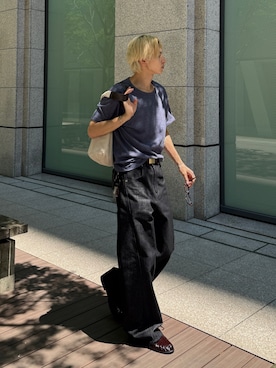 「Adoon plain（アドーンプレーン）のアイテム」を使った、hikaruさん（メンズ・173cm）の夏コーディネート