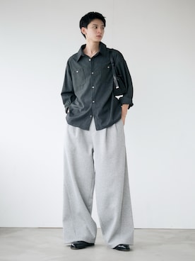 「Adoon plain（アドーンプレーン）のアイテム（トップス）」を使った、hikaruさん（メンズ・173cm・20代）の秋コーディネート