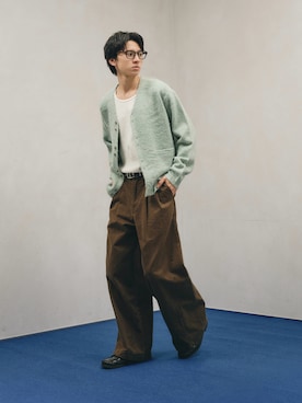 「アイテム（チノパンツ）」を使った、hikaruさん（メンズ・173cm）の冬コーディネート