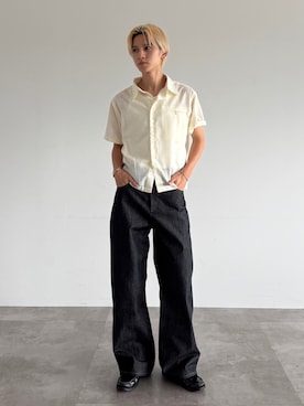 「Adoon plain（アドーンプレーン）のアイテム」を使った、hikaruさん（メンズ・173cm）の夏コーディネート