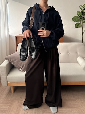 「アイテム（ローファー）」を使った、hikaruさん（メンズ・173cm・20代）の秋コーディネート