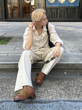 「Adoon plain（アドーンプレーン）のアイテム」を使った、hikaruさん（メンズ・173cm）の春コーディネート