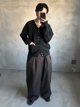 「アイテム（カーディガン/ボレロ）」を使った、hikaruさん（メンズ・173cm・20代）の冬コーディネート