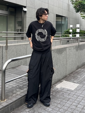「Adoon plain（アドーンプレーン）のアイテム（パンツ）」を使った、hikaruさん（メンズ・173cm・20代）の夏コーディネート
