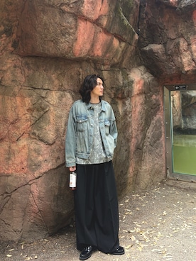 「GAP（ギャップ）のアイテム（ジャケット/アウター）」を使った、Raimuさん（メンズ・182cm）の春コーディネート