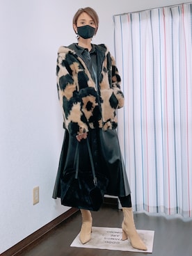 「alcali（アルカリ）のアイテム」を使った、　　　ゆかりさん（レディース・165cm）の冬コーディネート