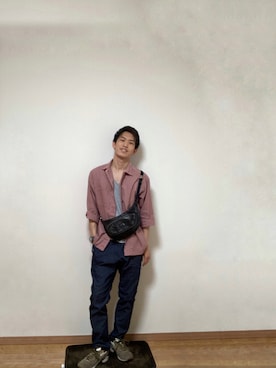 「ASICS Tiger（アシックスタイガー）のアイテム」を使った、Frix Shunさん（メンズ・174cm）の夏コーディネート