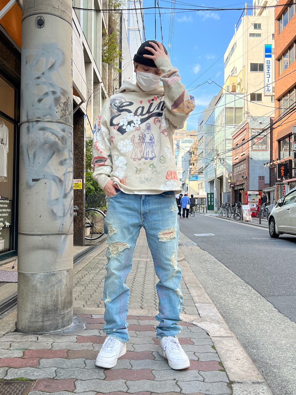 パーカーを使った「denimtears」の人気ファッション