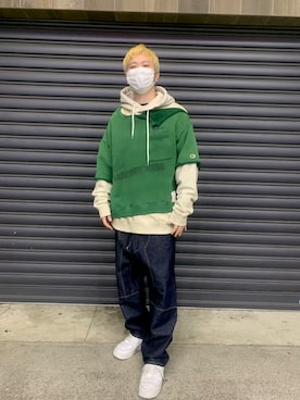 「BACKLASH（バックラッシュ）のアイテム（パンツ）」を使った、kaiseiさん（メンズ・172cm）の冬コーディネート