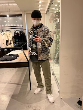 「ROYAL FLASH（ロイヤルフラッシュ）のアイテム（スウェットパンツ）」を使った、kaiseiさん（メンズ・172cm）の春コーディネート