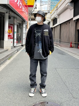 「ROYAL FLASH（ロイヤルフラッシュ）のアイテム（スウェット）」を使った、kaiseiさん（メンズ・172cm）の春コーディネート