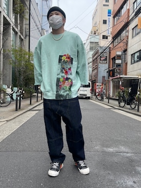 「backlash」｜「アイテム（スウェット）」を使った、kaiseiさん（メンズ・172cm）の春コーディネート