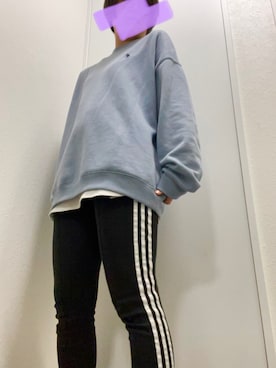 「アディダスコーデ」｜「アイテム（スウェット）」を使った、りっぴ#Mさん（レディース・164cm）の冬コーディネート