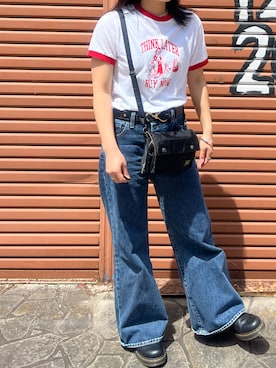 「Levi’s MADE＆CRAFTED（リーバイスメードアンドクラフテッド）のアイテム」を使った、NaNaさん（レディース・157cm）の春コーディネート