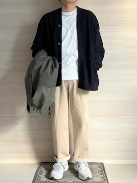 「ADAM ET ROPE'（アダムエロペ）のアイテム（モッズコート）」を使った、ymymryo08さん（メンズ・172cm）の冬コーディネート