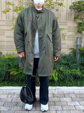 「ADAM ET ROPE'（アダムエロペ）のアイテム（モッズコート）」を使った、ymymryo08さん（メンズ・172cm）の冬コーディネート