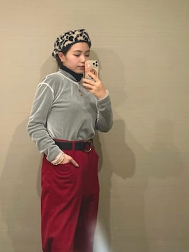 「GRL（グレイル）のアイテム（ハンチング/ベレー帽）」を使った、liblgidrofauheさん（レディース・153cm）の冬コーディネート