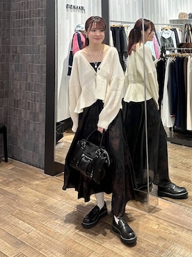 「アイテム（アクセサリー）」を使った、えび（JEANASIS）さん（レディース・164cm・20代）の秋コーディネート