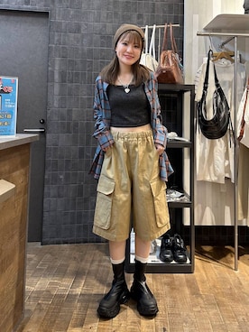 「アイテム（ブーツ）」を使った、えび（JEANASIS）さん（レディース・164cm）の夏コーディネート