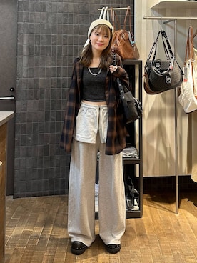 「アイテム（ニットキャップ/ビーニー）」を使った、えび（JEANASIS）さん（レディース・164cm・20代）の夏コーディネート