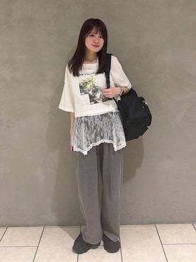 「JEANASIS（ジーナシス）のアイテム（パンツ）」を使った、えび（JEANASIS）さん（レディース・164cm）の春コーディネート