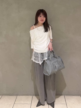 「JEANASIS（ジーナシス）のアイテム（パンツ）」を使った、えび（JEANASIS）さん（レディース・164cm）の春コーディネート