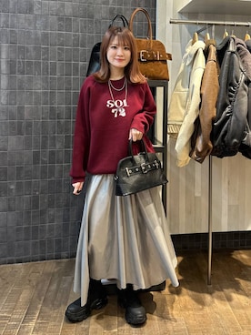 「アイテム（スカート、シルバー系）」を使った、えび（JEANASIS）さん（レディース・164cm）の秋コーディネート