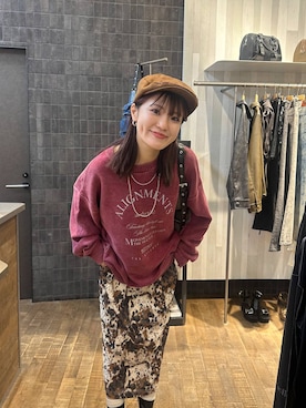 「アイテム（ハンチング/ベレー帽）」を使った、えび（JEANASIS）さん（レディース・164cm・20代）の秋コーディネート