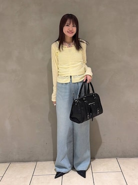 「JEANASIS（ジーナシス）のアイテム（バッグ）」を使った、えび（JEANASIS）さん（レディース・164cm）の春コーディネート