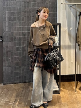 「アイテム（スウェット）」を使った、えび（JEANASIS）さん（レディース・164cm・20代）の秋コーディネート