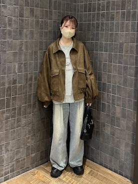 「JEANASIS（ジーナシス）のアイテム（ボストンバッグ）」を使った、えび（JEANASIS）さん（レディース・164cm）の秋コーディネート