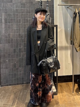 「アイテム（ハンチング/ベレー帽）」を使った、えび（JEANASIS）さん（レディース・164cm・20代）の秋コーディネート