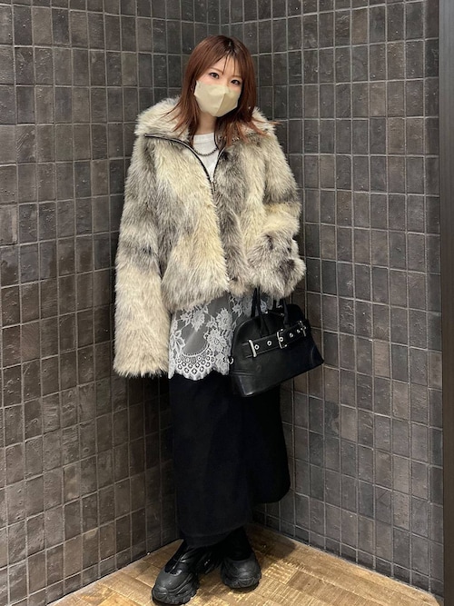 ジーナシス　MIXカラーファーブルゾン JEANASIS｜MIXカラーファーブルゾン | Rakuten Fashion(楽天