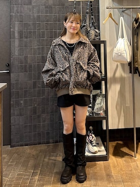 「JEANASIS（ジーナシス）のルーズFITロングブーツ/581263（ブーツ）」を使った、えび（JEANASIS）さん（レディース・164cm）の秋コーディネート