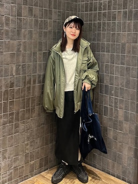 「JEANASIS（ジーナシス）のアイテム（スカート）」を使った、えび（JEANASIS）さん（レディース・164cm）の秋コーディネート