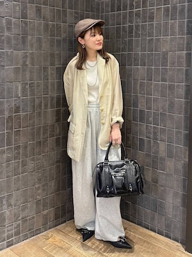 「アイテム（ハンチング/ベレー帽）」を使った、えび（JEANASIS）さん（レディース・164cm・20代）の夏コーディネート
