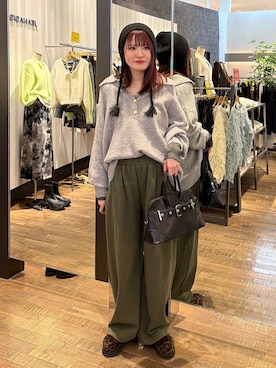 「アイテム（ニットキャップ/ビーニー）」を使った、えび（JEANASIS）さん（レディース・164cm・20代）の冬コーディネート