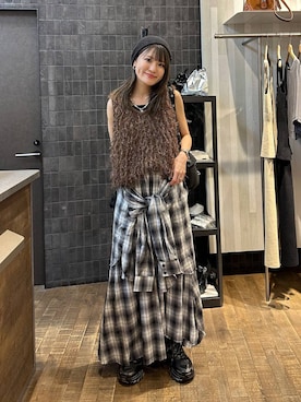 「アイテム（ニットキャップ/ビーニー）」を使った、えび（JEANASIS）さん（レディース・164cm・20代）の夏コーディネート