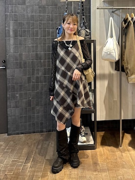 「アイテム（チュニック）」を使った、えび（JEANASIS）さん（レディース・164cm）の秋コーディネート