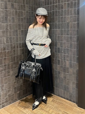 「アイテム（ハンチング/ベレー帽）」を使った、えび（JEANASIS）さん（レディース・164cm・20代）の夏コーディネート